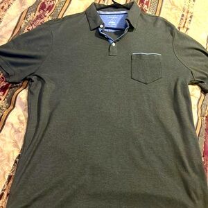🔥DARK GREEN TAHARI POCKET POLO EUC